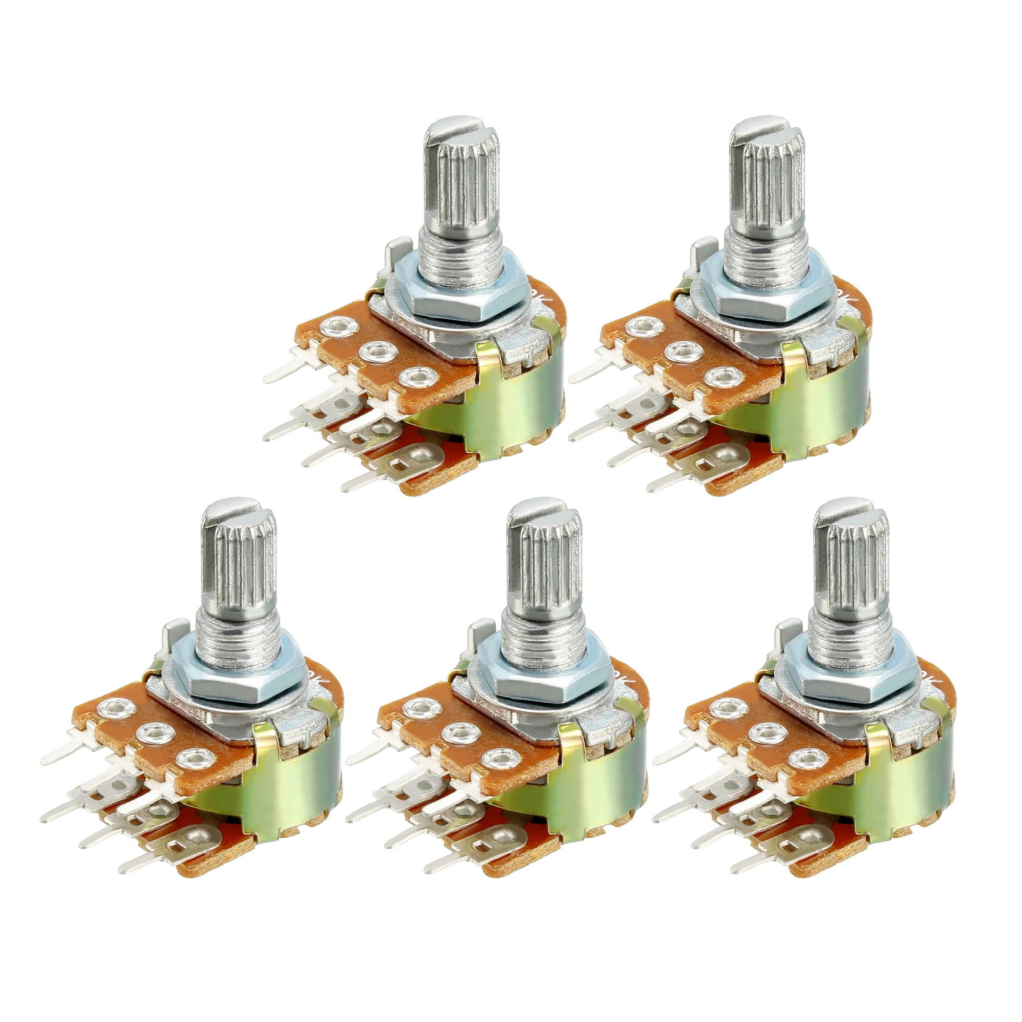 WH148 500K Ohm Variable Resistors Dual Carbon Film Potentiometer 5 pcs ...