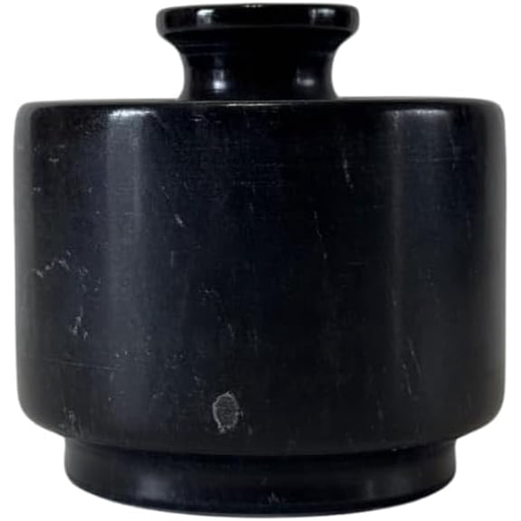 WHAHZZZ Black Onyx Salt Cellar with Lid Modern Marble Sugar Bowl, Spice Jar, Condiment Container for Kitchen & Dining, Cylindrical Storage Pot for Salt, Sugar, Herbs & Spices