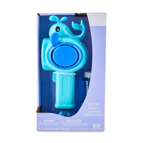Battery Operated Whale Bubble Wand, Blue, Easter by Way To Celebrate
