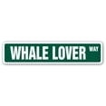 thumbnail image 1 of WHALE LOVER Street Sign animal marine ocean seas huge | Indoor/Outdoor |  36" Wide, 1 of 5