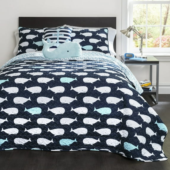 WHALE-QT-NAVY-5PC-Full/ Queen