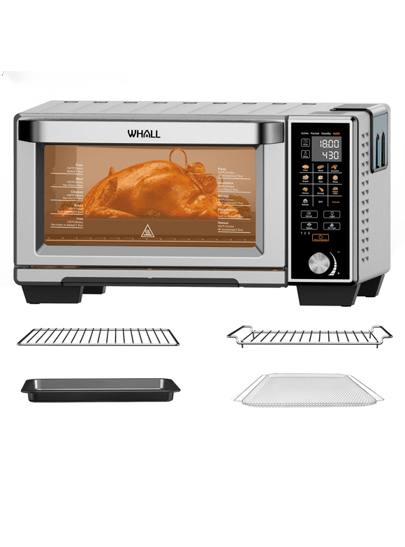 WHALL® Air Fryer Toaster Oven - 30QT Convection Oven, 11-in-1 Steam Oven, Touchscreen, 4 Accessories
