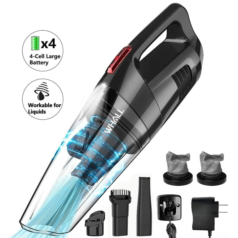 WHALL® Rechargeable Handheld Vacuum, Wet/Dry Portable Cleaner with