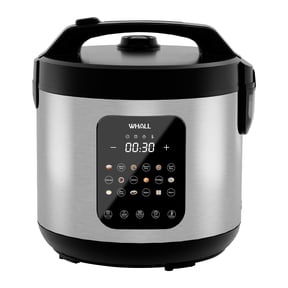 WHALLSE Digital Rice Cooker – 10-Cup Uncooked / 20-Cup Cooked Capacity, Multi-Function Steamer, Slow Cooker, Oatmeal Setting, Auto Keep Warm Feature, 5 Qt, Stainless Steel New