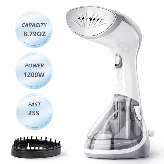 WHALL Handheld Steamer for Clothes, Handheld Garment Steamer with Large 260ml Tank, 25 Second Heat Up, 1200 Watts