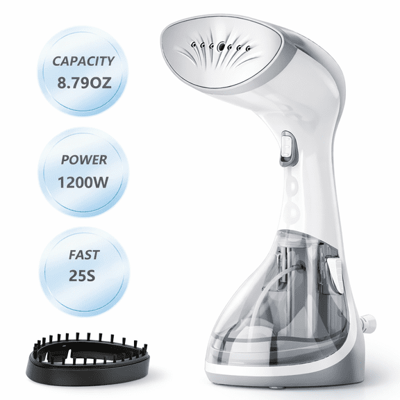 WHALL Handheld Steamer for Clothes, Handheld Garment Steamer with Large 260ml Tank, 25 Second Heat Up, 1200 Watts