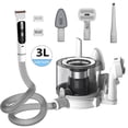 thumbnail image 1 of Pet Grooming Vacuum with Detachable, 2.5 Amps, for Dog and Cat, Kit with Electric Trimmer, White, 1 of 11