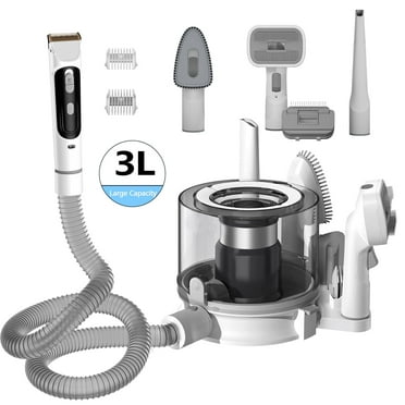 Pet Grooming Vacuum, Dog Hair Vacuum with 3 Modes, 5 In 1 Kit, 3L Large Dustbin, Low Noise