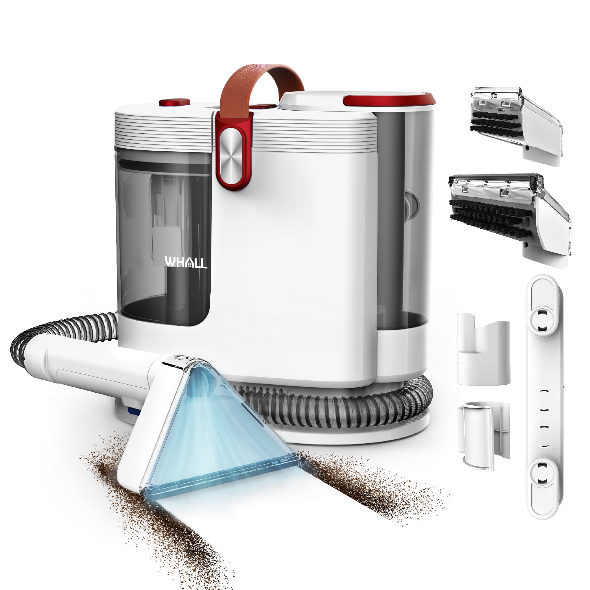 WHALL Portable Carpet Cleaner Machine with Wide Path Tool, Self-Cleaning for Pet Stains and Seats