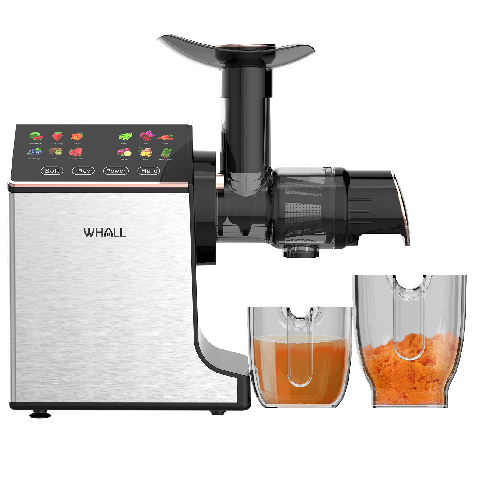 MegaChef Masticating Slow Juicer Extractor with Reverse Function, Cold