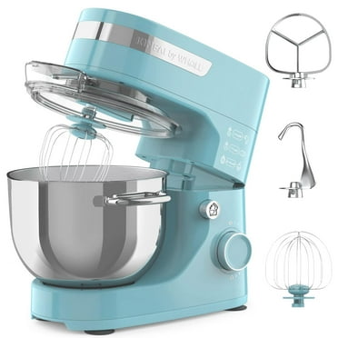 WHALL Stand Mixer - 5.5Qt 12-Speed Tilt-Head Electric Kitchen Mixer with Dough Hook/Wire Whip/Beater, Stainless Steel Bowl (Blue)