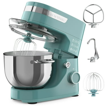 WHALL Stand Mixer - 5.5Qt 12-Speed Tilt-Head Electric Kitchen Mixer with Dough Hook/Wire Whip/Beater, Stainless Steel Bowl (Green)