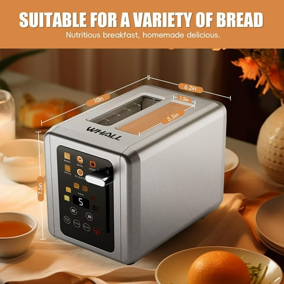 WHALL Touch Screen Toaster 2 Slice