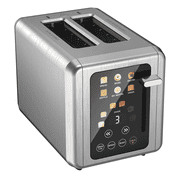 WHALLULTRA Touchscreen Toaster 2 Slice, Stainless Steel, 1.5 " Wide Slots, Bagel, Defrost, 850W
