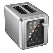 Touchscreen Toaster 2 Slice, Stainless Steel, 1.5 " Wide Slots, Bagel, Defrost, 850W