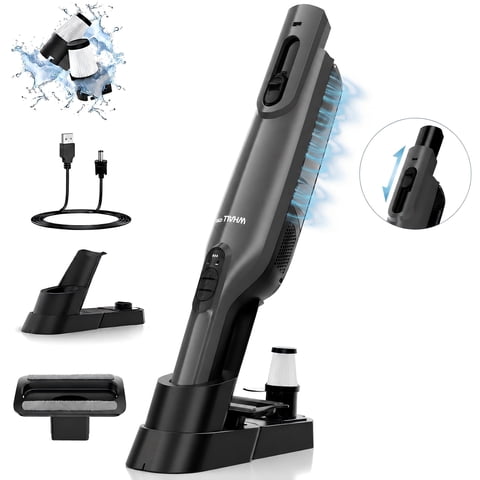 WHALLULTRA Cordless Handheld Vacuum Cleaner, Powerful Suction Portable Hand Vacuum with LED Light, Rechargeable Lightweight Mini Hand held Vacuum with HEPA Filte