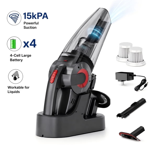 WHALLULTRA Cordless Handheld Vacuum Cleaner with Charging Dock, Lightweight Portable Design for Home Daily Cleaning, Countertop/Compact Storage
