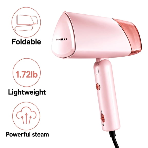 WHALLULTRA Foldable Handheld Steamer, Portable Lightweight Wrinkle Remover with Fast Heating & Powerful Steam, Compact Design Garment Steamer for Home and Travel