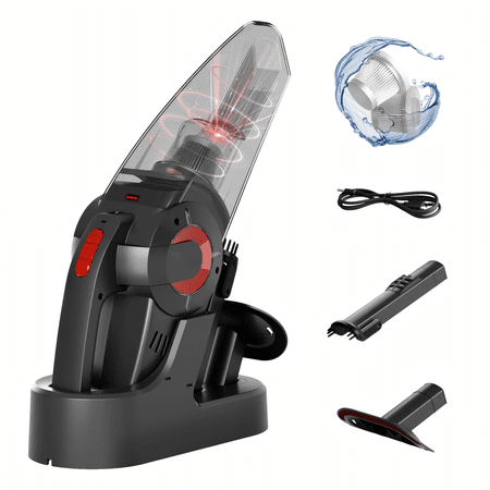 WHALLULTRA Handheld Vacuum - Powerful Cordless Hand Vacuum Cleaner, Wet & Dry Cleaning, Adjustable Power & Quiet Operation