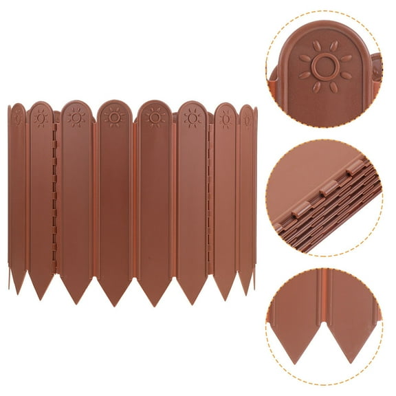 SEWCHICS Garden Edging Plastic 1 Set 78.7x8.7x0.04In Light Brown For Outdoor Use And Landscaping