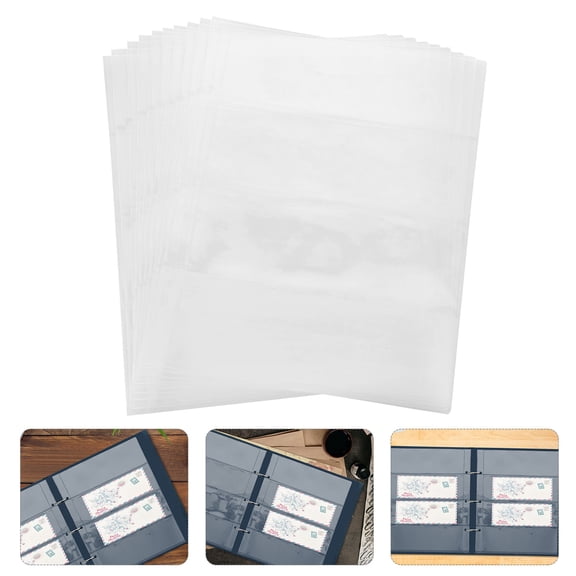 WHAMVOX 1 Bag of Banknote Storage Bags Collection Banknotes Bags Clear Stamp Protective Covers Dollar Bill Bags