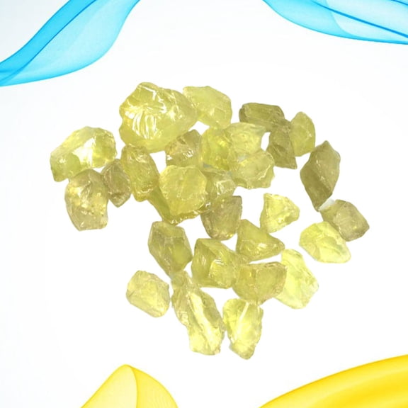 COMPUKAS Citrine Crystal Chips for Art and Crafts, Flowerpot Gravel Decoration Stones, 100g Set for Projects and Adults