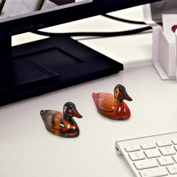 WHAMVOX 1 Pair Mandarin Statue Mandarin Duck Ornaments Wedding Decorations Dining Room Table Decoration Mandarin Duck Sculptures Resin Mandarin Duck Decors