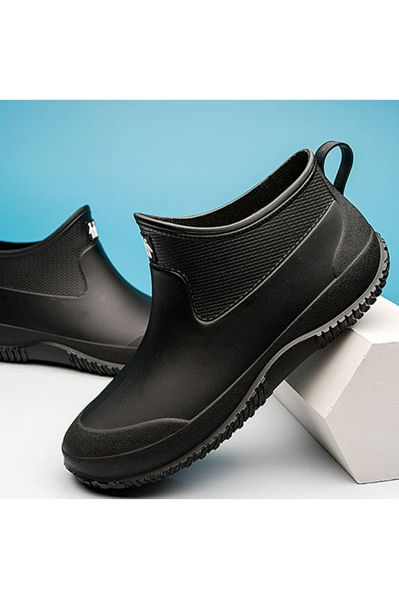 WHAMVOX 1 Pair Rainshoes Slip-proof Low-Heel Chef Shoes Waterproof Shoes Rainshoes