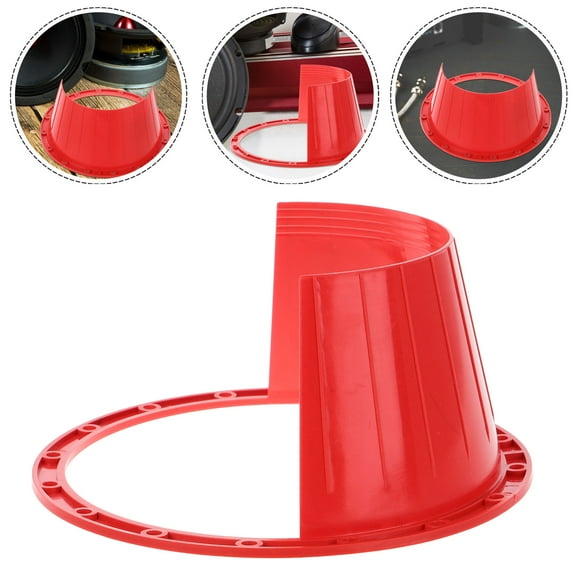 WHAMVOX Car Door Speaker Spacers Adapter Red 1 Pair 6.48X6.48X3.14in