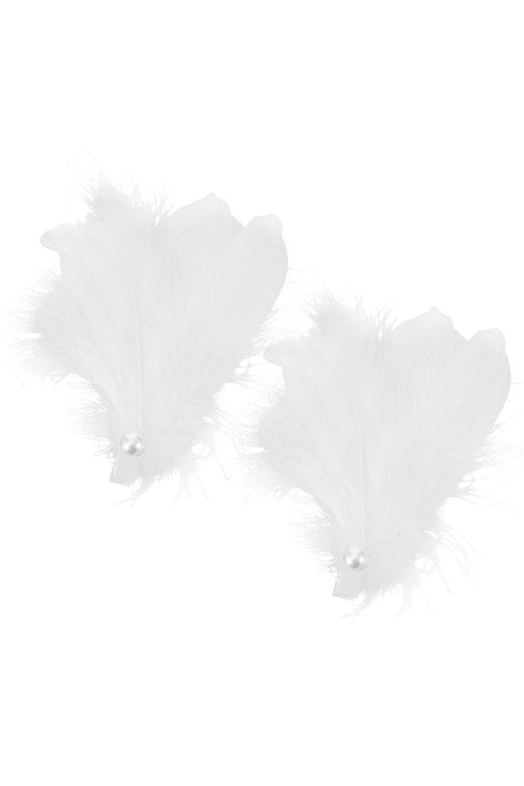 1 Pair of Hair Clips Plume Hairpins Bride Hair Clips Wedding Hair Clips Hair Accessories for Prom Birthday