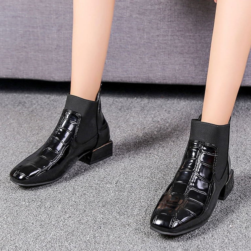Patent Leather Booties
