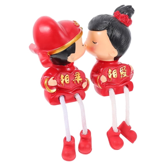 WHAMVOX 1 Pair of Traditional Couple Figurines Wedding Cake Decorations