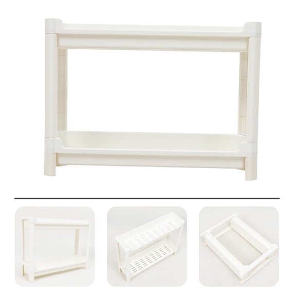 ROMANSENTIAL Floating Shelves Bathroom Storage Shelving White PP Plastic 1 Pc