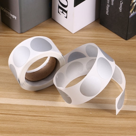 WHAMVOX 1 Roll 300pcs Scrape DIY Adhesive Sticker Round Label Paper Gift Decals