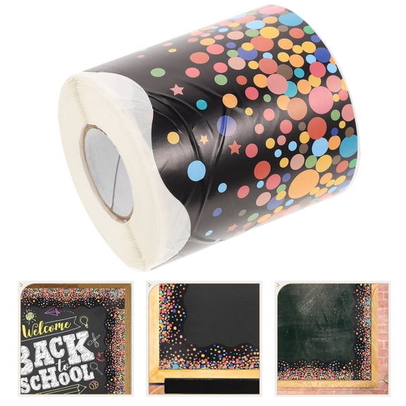 WHAMVOX 1 Roll Blackboard Sticker Decors Exquisite Bulletin Board Decals School Board Border Sticker Decorations