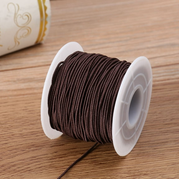 WHAMVOX 1 Roll Elastic Jewelry Cord Braiding Beading Hair Ornamentation Diy Material Rubber Polyester 50m x 1.2mm