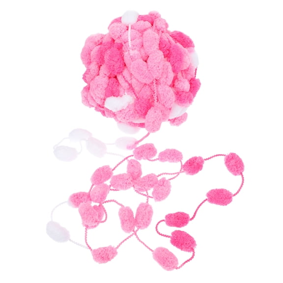 Luxshiny Wool Yarns Pink 1 Roll 2000x0.79in Yarn for Crafts and Decoration