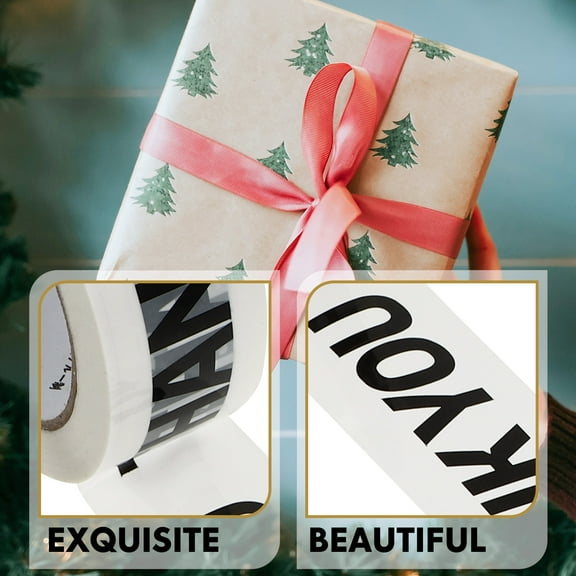 WHAMVOX 1 Roll of Thank You Self-Adhesive Packaging Tape Baking Goods Seal Tape