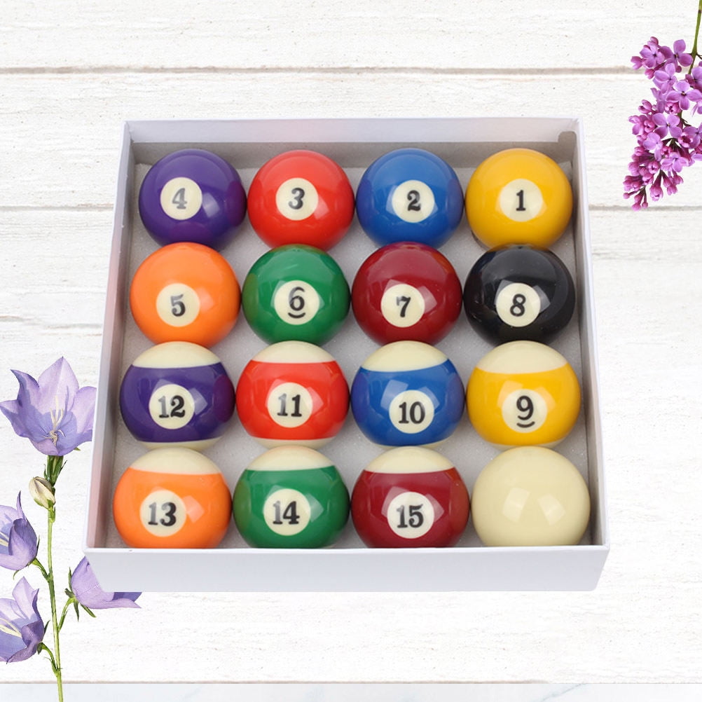 WHAMVOX 1 Set/16 Pcs 48MM Billiard Ball Kit Number Style Professional ...