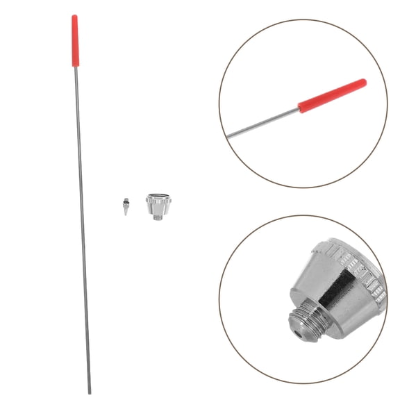 WHAMVOX 1 Set Airbrush Nozzles Needles Replacement Kit Adapter Set Spray Pen Tips for Model Painting Fluid Coloring Maintenance Tools Accessories