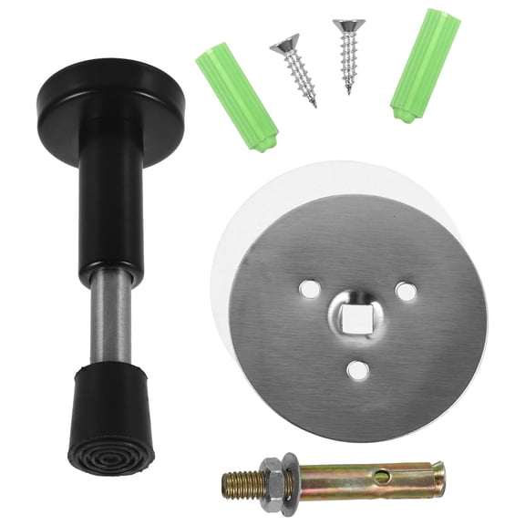 WHAMVOX 1 Set Black Assorted Color Door Stopper Wall Mounted Compatible With Wooden and Glass Doors