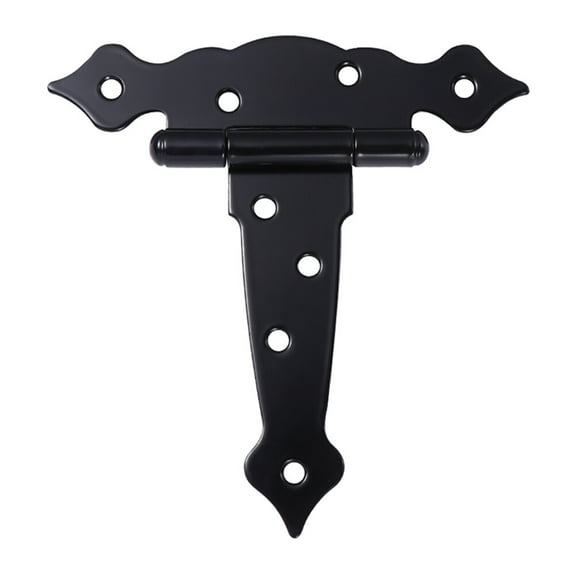WHAMVOX 1 Set Black Door Hinges for Furniture Assembly T-Strap Style Iron