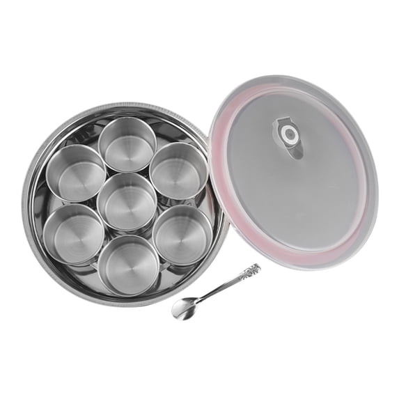WHAMVOX 1 Set Condiment Container Stainless Steel Spice Jar Seasoning Storage Jar Kitchen Spice Box