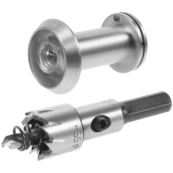 SEWCHICS Home Door Peephole Privacy Viewer Silver Stainless Steel 1 Set
