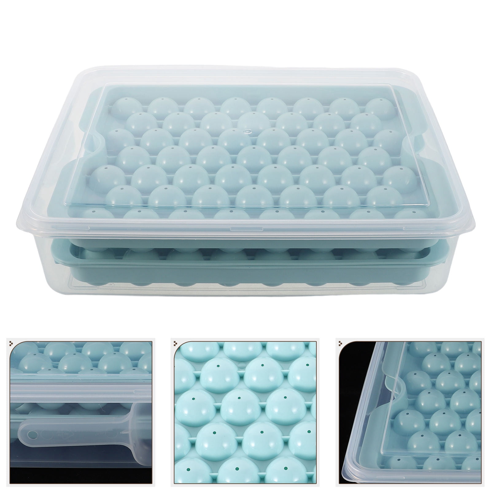 SKISUNO 1Set Ice Cube Maker Tray Light Green PP Material Easy Release Ice Ball Mold