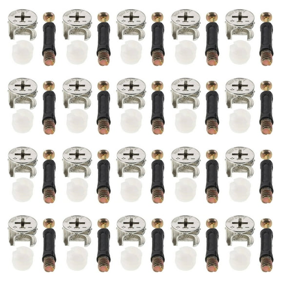WHAMVOX 1 Set Furniture Connectors Hardware Kit 3-in-1 for Cabinets and Wardrobes Furniture Fastener Cam Screws Connectors Connecting Fittings