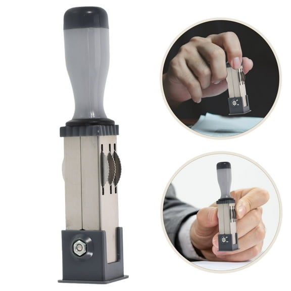 WHAMVOX 1 Set Handheld Document Date Stamp Stamper For Contracts And Certificates Small Multi-Use Date Stamp Handheld Number Stamper