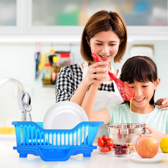 WHAMVOX Kitchen Dish Drying Rack Set - Space-Saving Countertop Dish Drainer Basket for Household Kitchen Organization