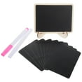 thumbnail image 1 of WHAMVOX 1 Set Mini Chalk Boards Signs Black Wood Rectangular for Memo Display Erasable Reusable Home Decor, 1 of 8