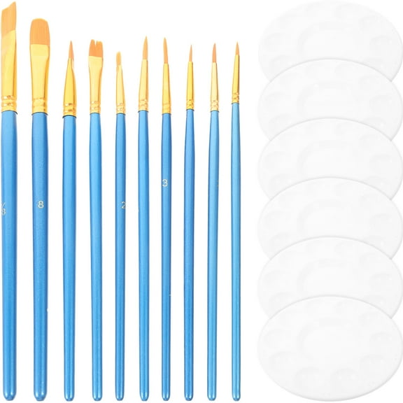 WHAMVOX 1 Set Paint Color Pallets and Painting Brush Paint Trays Painting Pallet Trays with Paint Tools